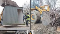 У Луцьку знесли один з блокпостів (фото)
