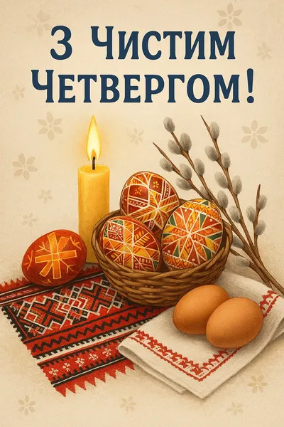 🕊️ З Чистим четвергом: милі привітання в картинках
