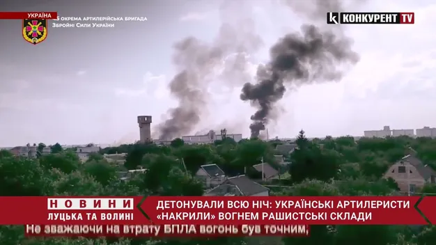 Детонувало всю ніч: українські артилеристи накрили вогнем рашистські склади (відео)