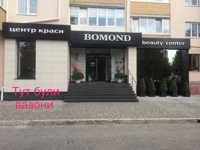 У Луцьку біля центру краси покрали вазони