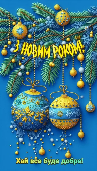 З Новим роком 2026: листівки, привітання