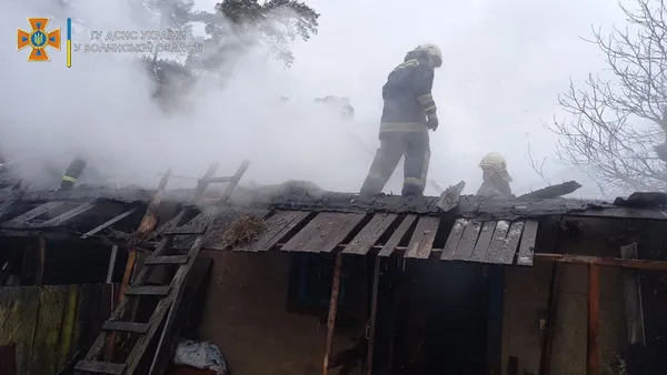 У Луцькому районі горіли дві будівлі (фото, відео)