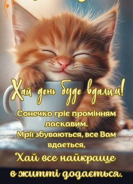 ☕️Добрий ранок: милі картинки та побажання для вас і ваших рідних