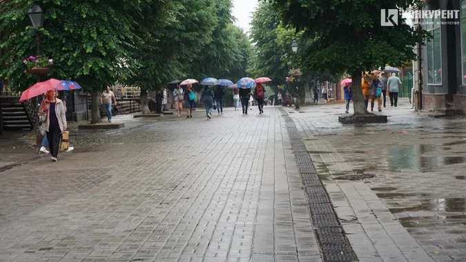 Мокрі етюди: як у серці Луцька люди тікали від літнього дощу (фото)