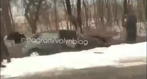 Між Шацьком і Любомлем легковик злетів у кювет (відео)