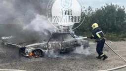 У Володимирі вщент згоріло авто (фото)