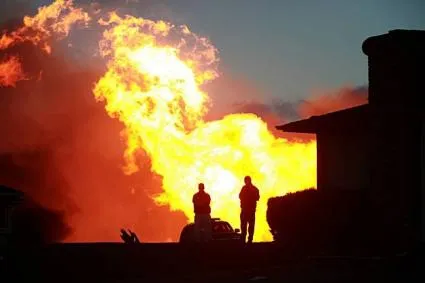 У Луцьку утворився триметровий газовий «фонтан»