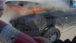 У Луцьку посеред дороги загорілося авто (відео)