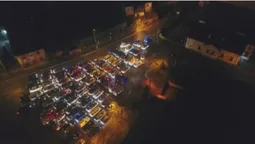 У Луцьку створили автомобільну ялинку (фото, відео)