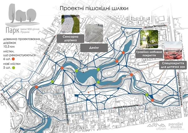 Маршрути для бігунів, дитячі зони та відсутність бруківки: презентували концепцію зміни парку 900-річчя Луцька 