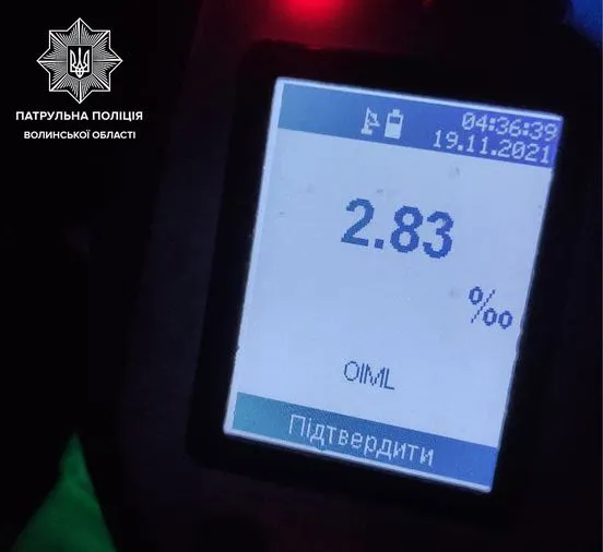 Вміст алкоголю в 14 разів перевищив норму: на Волині зловили п'яного на «жигулях»
