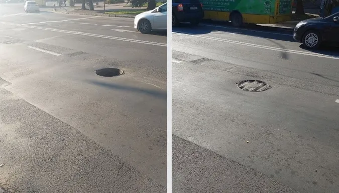 У Луцьку посеред дороги залишили відкритий люк: як вирішили проблему