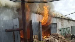 У Нововолинську горіла котельня на підприємстві (фото)