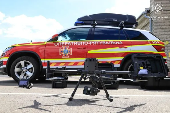 У Луцьку рятувальники вперше запускали дрон із тепловізором (фото)