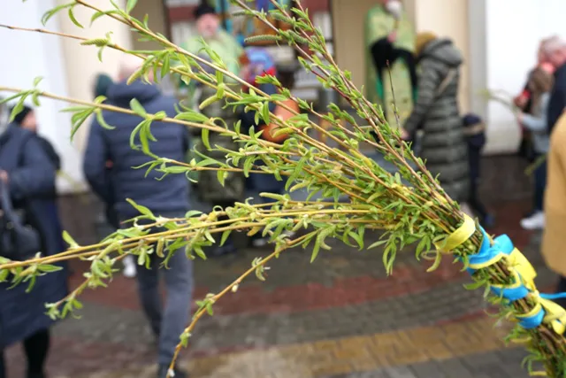 Вербна неділя: тисячі лучан у центрі міста «б'ють» і вітають один одного (фото, відео)