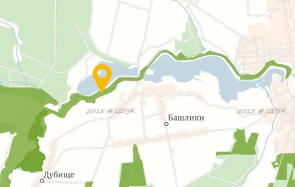 Межі гідрологічної пам’ятки природи “Путилівка”. Фрагмент кадастрової карти України