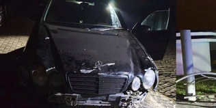 У Луцьку п'яний юнак на Mercedes протаранив паркан і втік із місця ДТП (фото)
