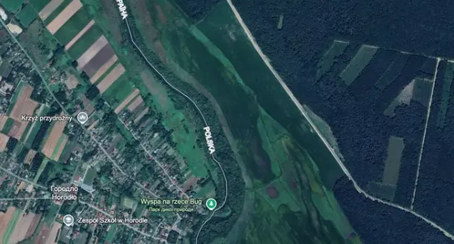 Лінія державного кордону України, яка проходить через колишнє село Чернявка