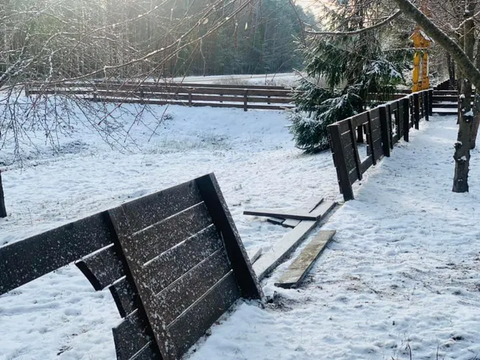 На Волині відпочивальники-вандали спалили паркан та гойдалку (фото, відео)