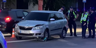 У Луцьку на Грушевського підліток на самокаті потрапив під колеса авто (відео)