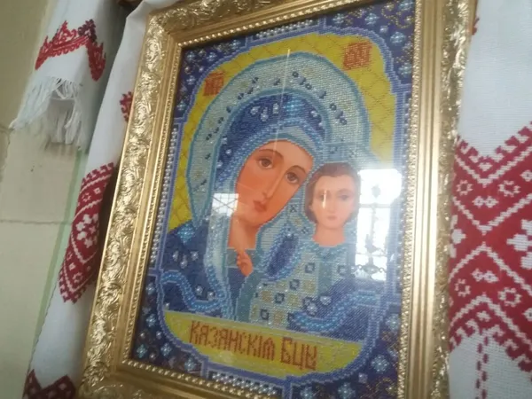 Ікона, вишита в знак подяки за зцілення