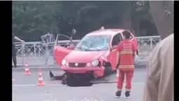 На дах і знову на колеса: у Ковелі від удару авто двічі перевернулося (відео)