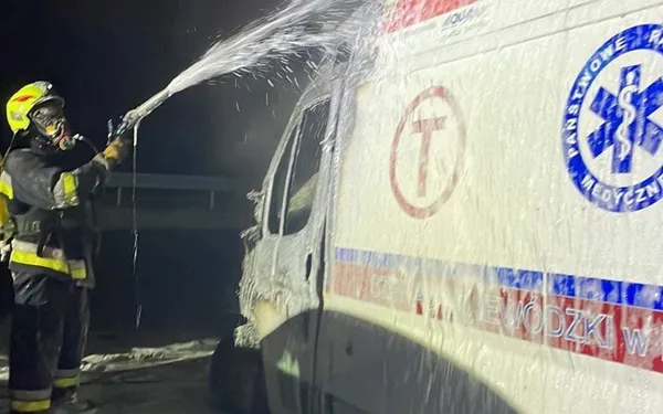 У Польщі чоловік підпалив автомобілі швидкої, призначені для допомоги Україні (фото)