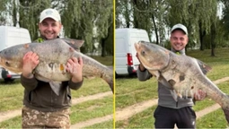 На Ковельському водосховищі рибалки спіймали гігантського товстолоба