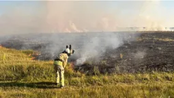 Між селами на Ковельщині загорілася суха трава (фото)