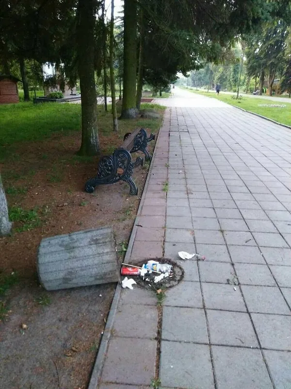 У Луцьку «повандалили» у центральному парку 