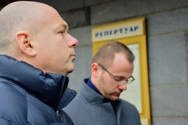 Голова Волиньради Ігор Палиця разом зі своїм однопартійцем, головою фракції «УКРОП» в міській раді Ігорем Поліщуком