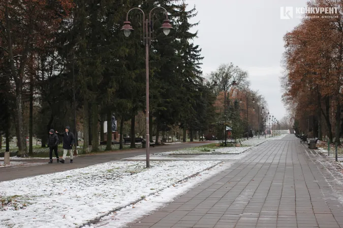 Підтоплені дерева та відчайдушні бігуни: ранок у луцькому парку (фото)