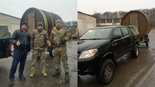 У селі біля Луцька роблять пересувні лазні для військових (фото, відео)