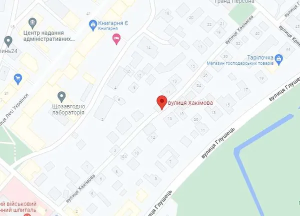 Вулиця на карті міста