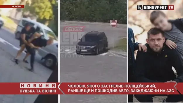 На швидкості влетів на АЗС і пошкодив авто: нові подробиці стрілянини у Дніпрі (відео)