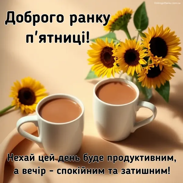 ☕️ Доброго ранку в п'ятницю: веселі побажання гарного дня і чудових вихідних