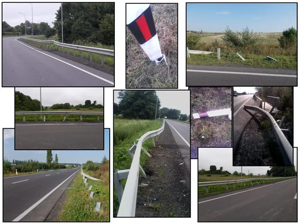 На волинській трасі вкрали знаки і потрощили огородження (фото)