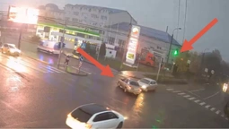 У Луцьку на перехресті влупилися два авто (відео)