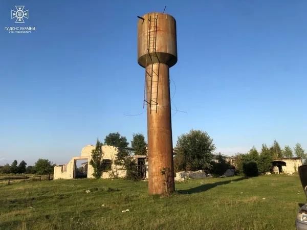 На Волині молоді лелеки провалились у водонапірну вежу: визволяли їх рятувальники (фото)