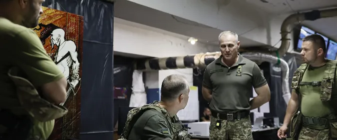 Олександр Сирський та Ігор Плахута під час служби в ОСУВ «Хортиця».