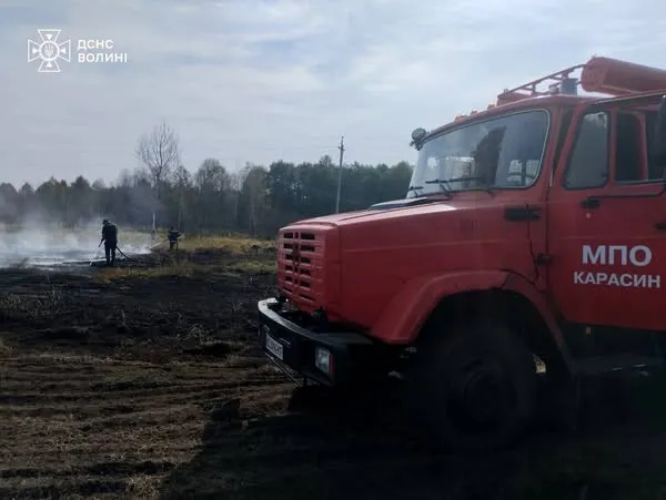 На Волині – масштабна пожежа: рятувальники, лісівники і місцеве населення гасять торф'яник (фото, відео)