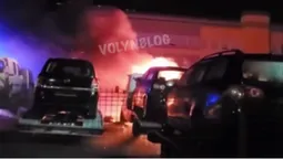 Біля Луцька горів вантажний автомобіль (відео)