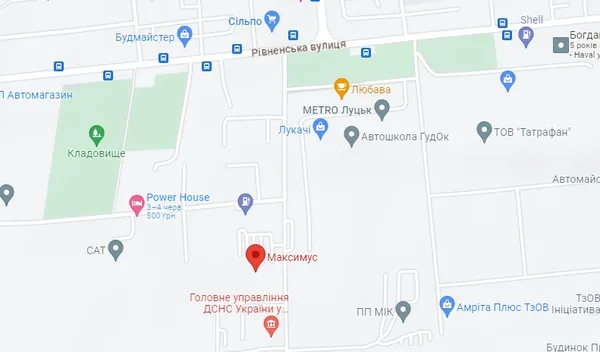 Maximus на карті