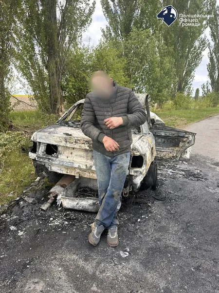 У Луцькому районі в п'яного водія згоріло авто (фото)