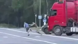 Конфлікт із ТЦК на Волині: водій вантажівки застосував газ і протаранив авто військових (відео)