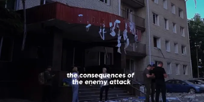 У Луцьку під ворожий обстріл потрапив готель, де жили спортсмени збірної України (відео)