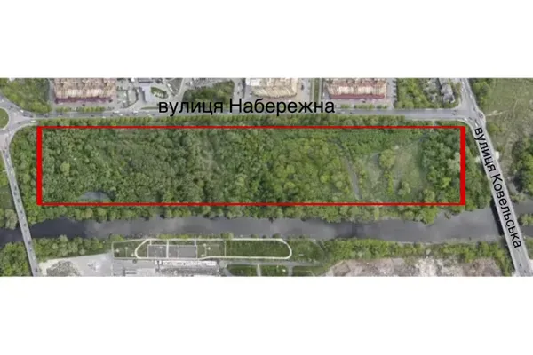 Територія напроти майбутнього ЖК, де мають облаштувати парк