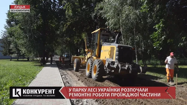 Біля Луцького зоопарку ремонтують дорогу (відео)