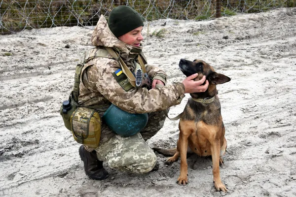 На Волині служить кінолог із собакою, який не любить мокрий сніг (фото)