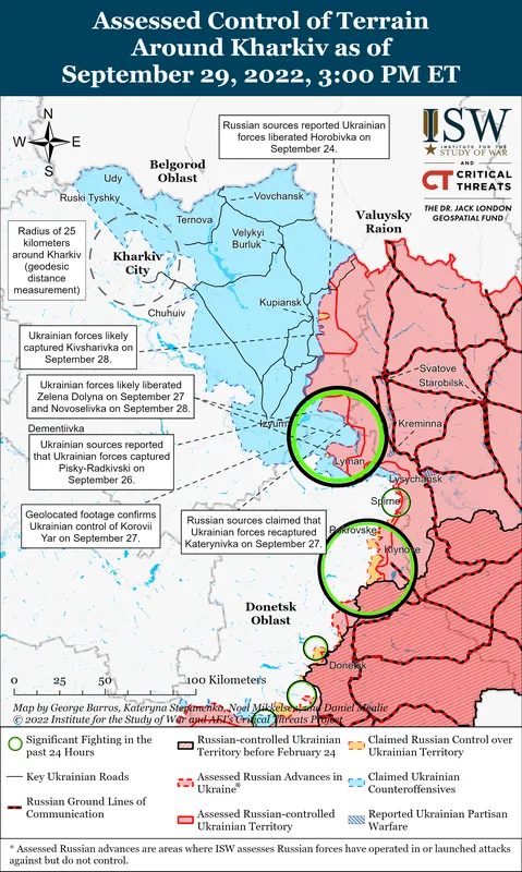 ЗСУ прорвали оборону окупантів і оточили росіян у Лимані, – ISW (відео)